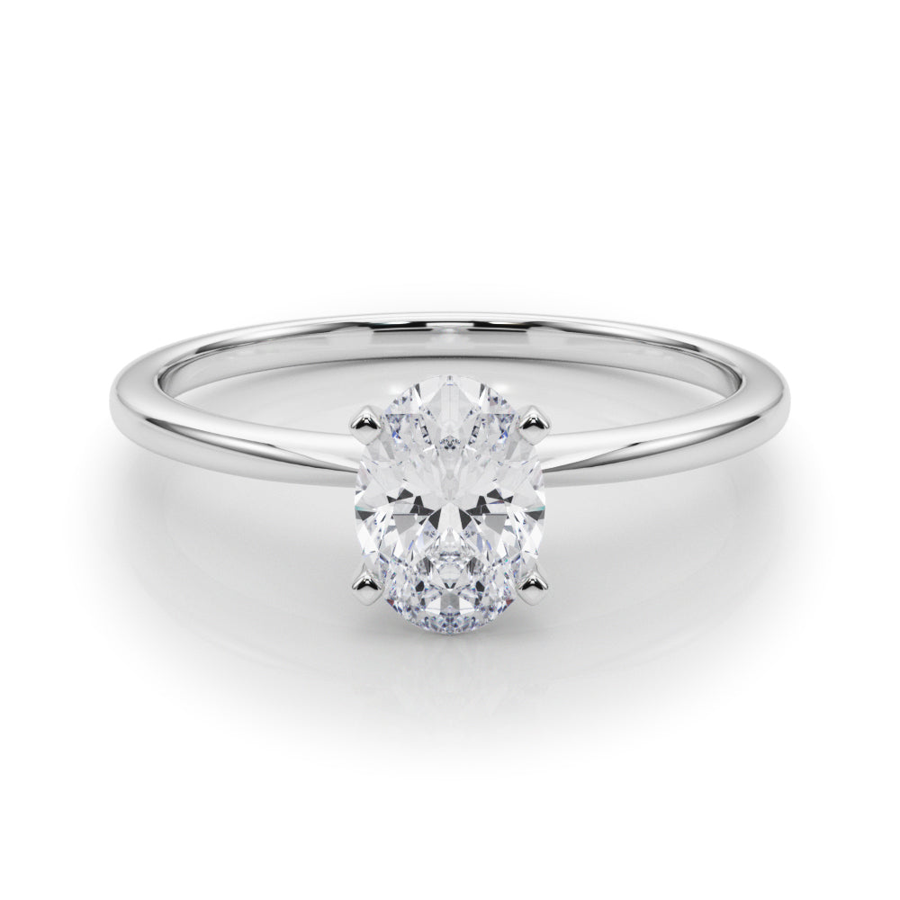 Classic Solitaire Diamond Engagement Ring Oval 2 ct - Image 7