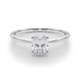 Classic Solitaire Diamond Engagement Ring Oval 2 ct - Image 7