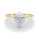 Classic Solitaire Diamond Engagement Ring Pear 1 ct - Image 8