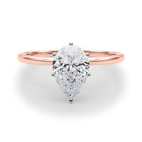 Classic Solitaire Diamond Engagement Ring Pear 1 ct - Image 9