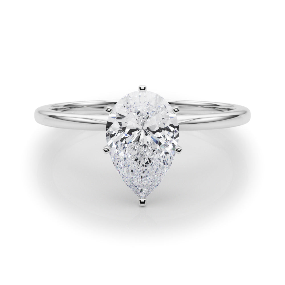 Classic Solitaire Diamond Engagement Ring Pear 1 ct - Image 7