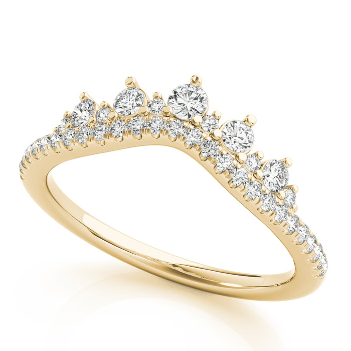 Regal Crown-Inspired Diamond Band