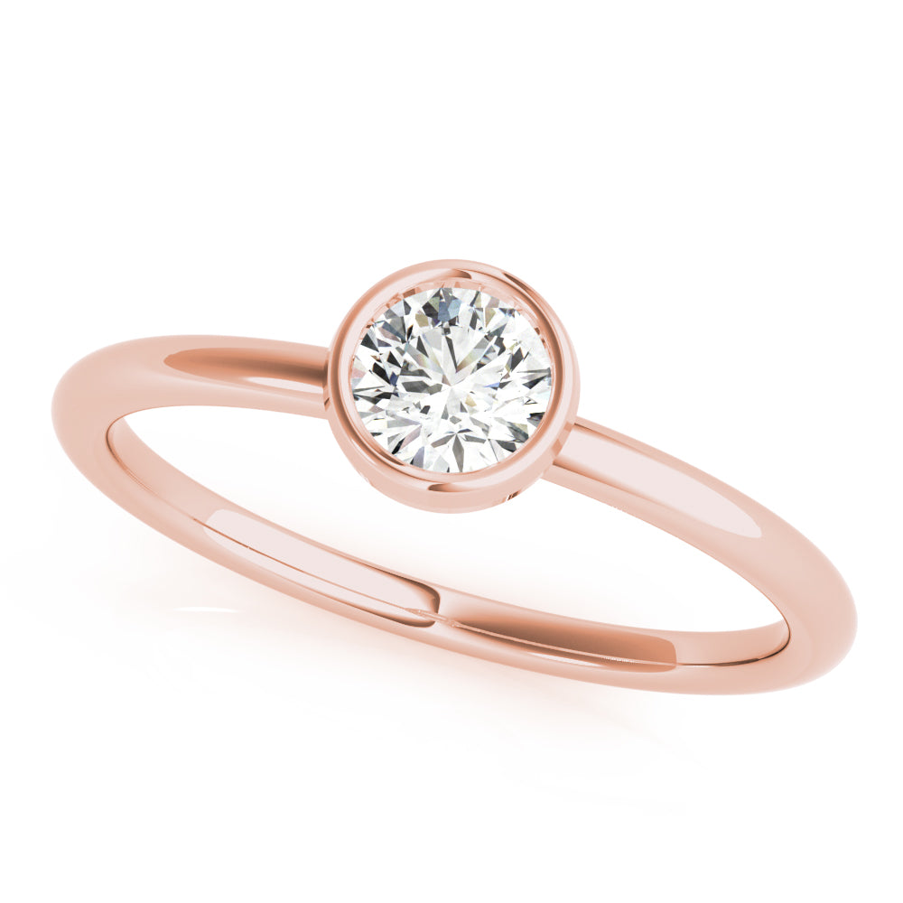 Round Solitaire Stackable Ring