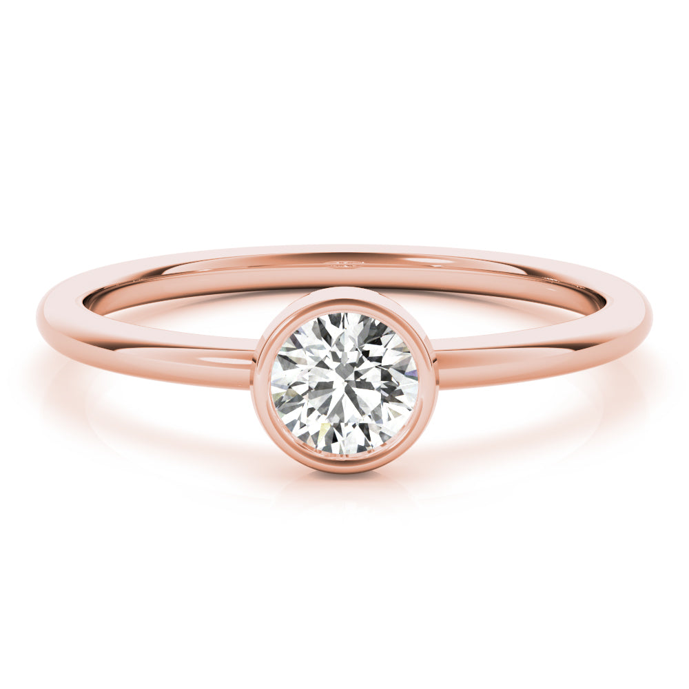 Round Solitaire Stackable Ring