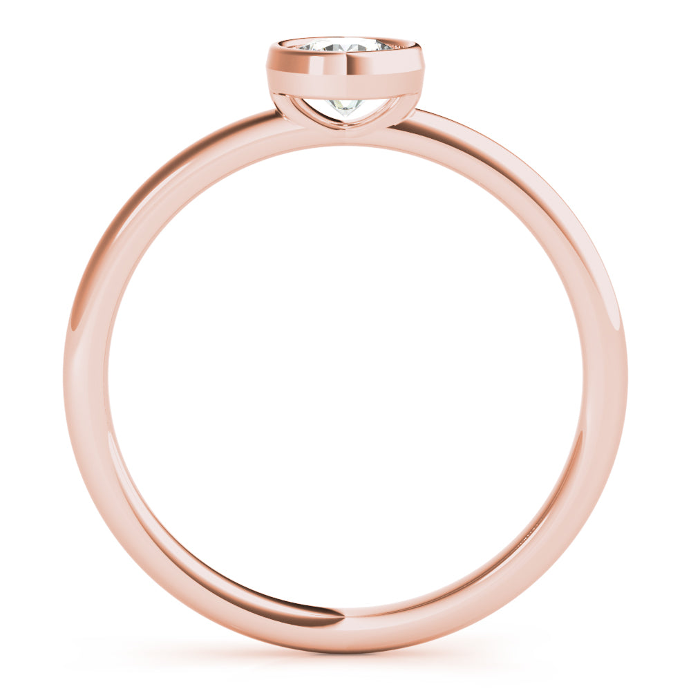 Round Solitaire Stackable Ring