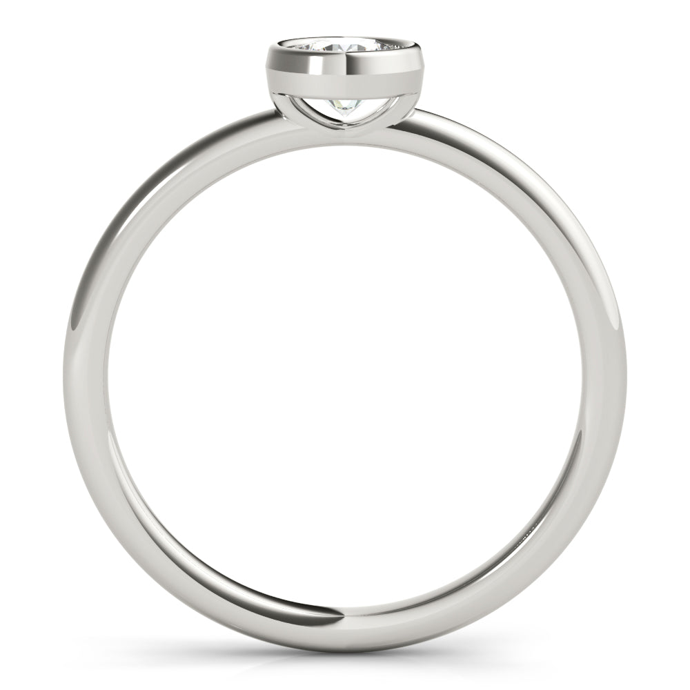 Round Solitaire Stackable Ring