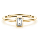 Emerald-Cut Diamond Setting Engagement Ring - Image 8