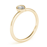 Pear-Shaped Diamond Bezel Engagement Ring - Image 4