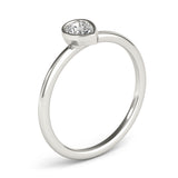 Pear-Shaped Diamond Bezel Engagement Ring - Image 6