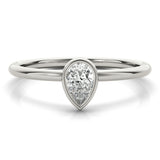 Pear-Shaped Diamond Bezel Engagement Ring - Image 7