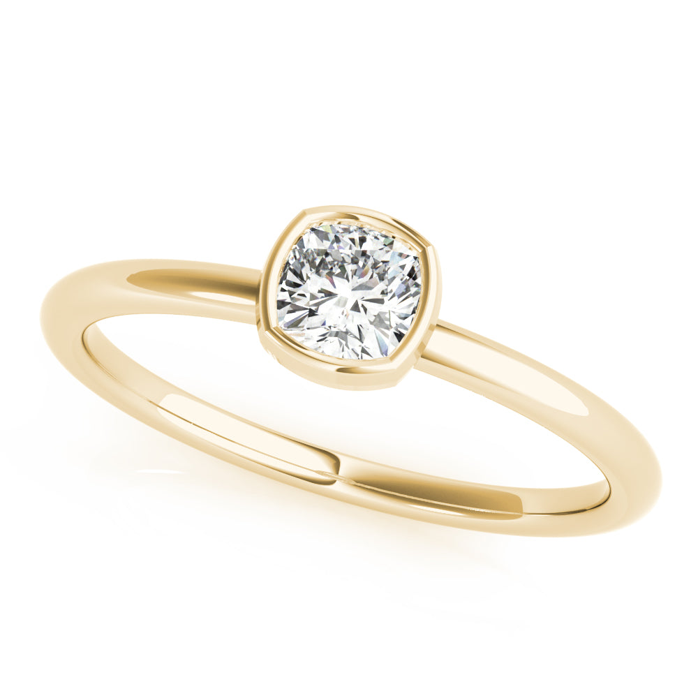 Cushion Solitaire Stackable Ring