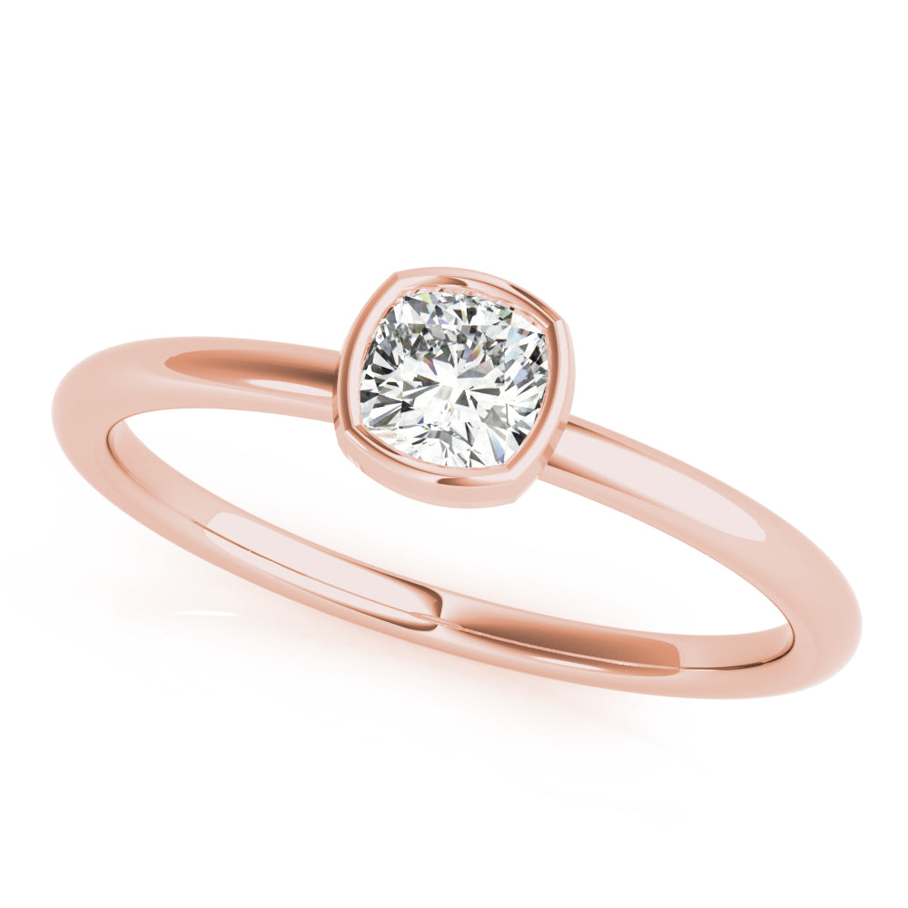 Cushion Solitaire Stackable Ring - Image 2