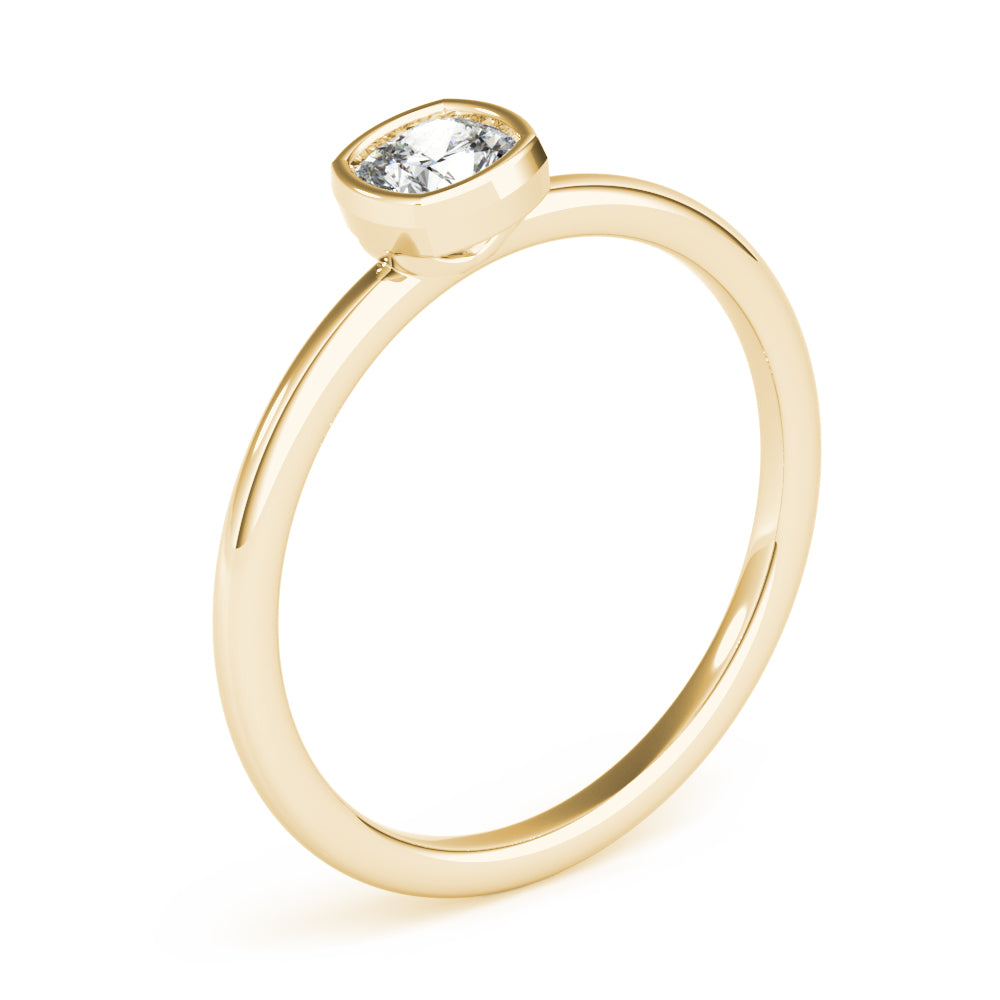 Cushion Solitaire Stackable Ring