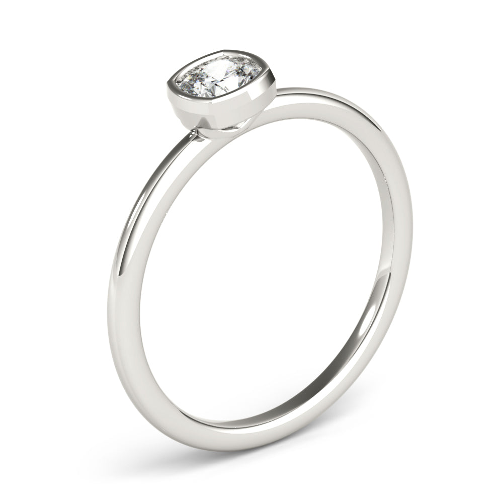 Cushion Solitaire Stackable Ring