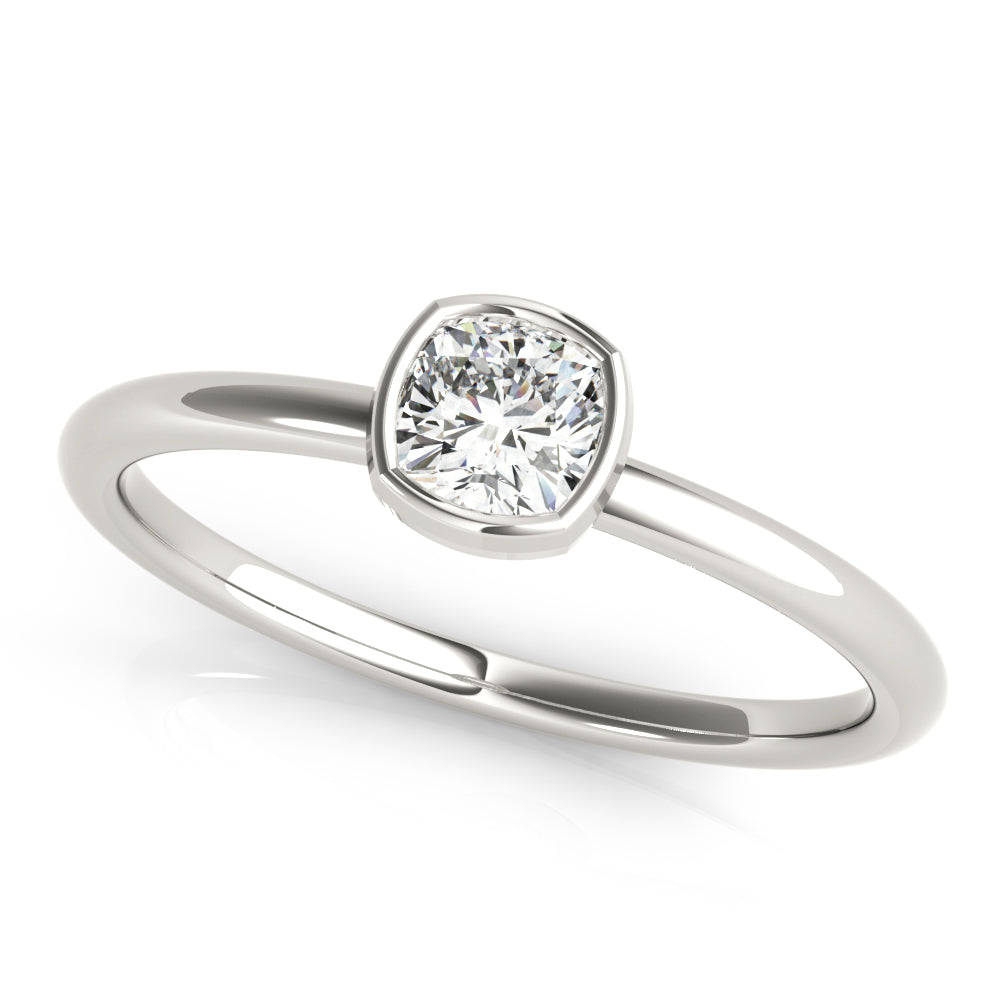 Cushion Solitaire Stackable Ring