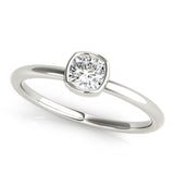 Cushion Solitaire Stackable Ring - Image 6