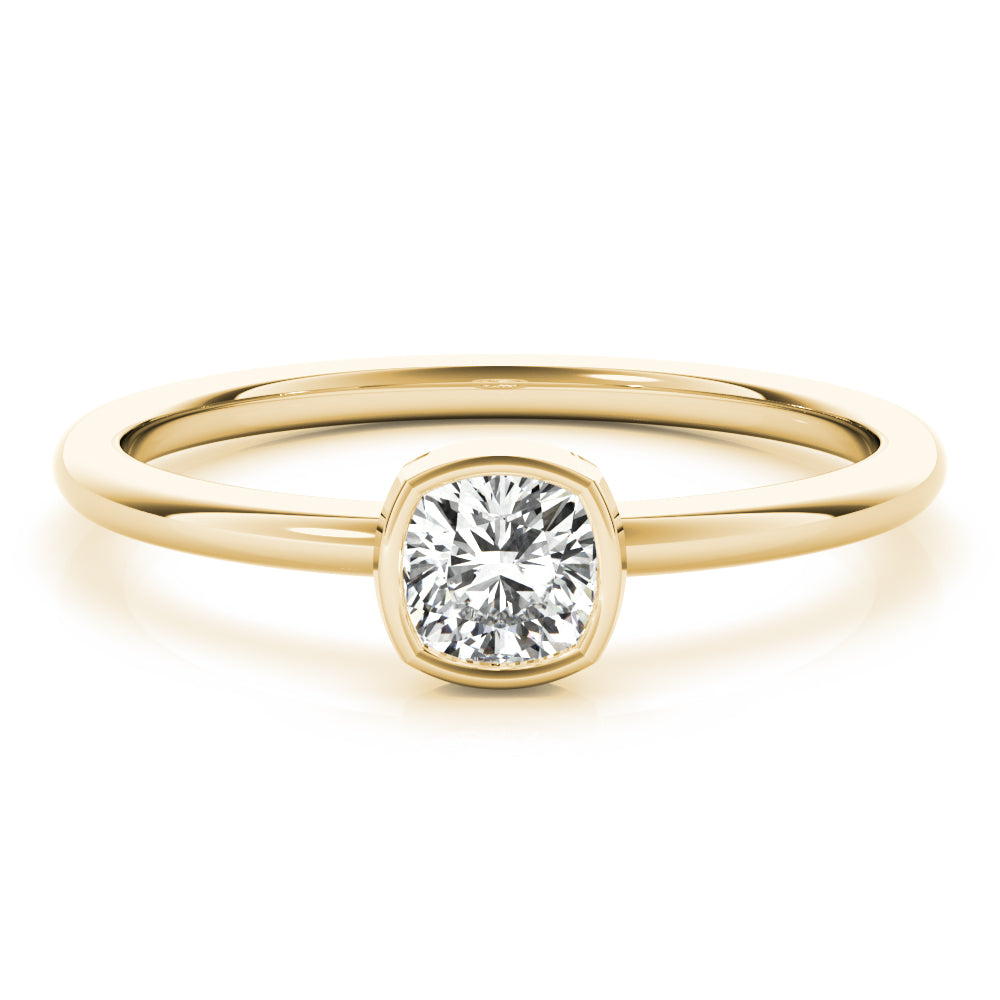 Cushion Solitaire Stackable Ring - Image 7