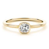 Cushion Solitaire Stackable Ring - Image 7