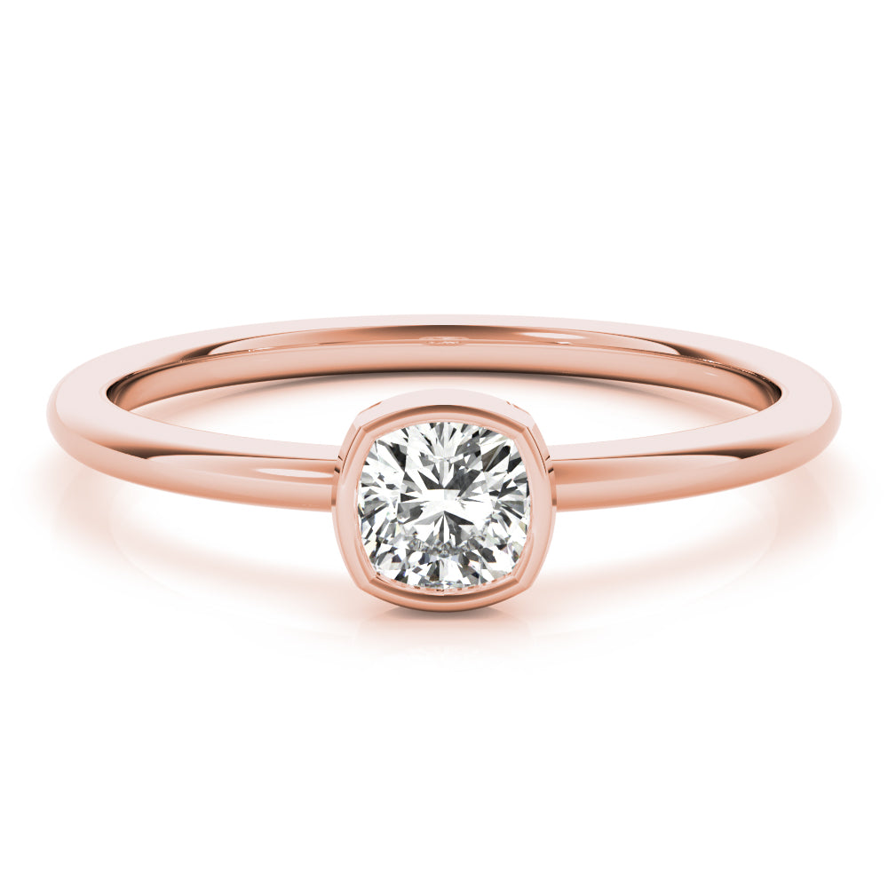 Cushion Solitaire Stackable Ring