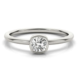 Cushion Solitaire Stackable Ring - Image 9