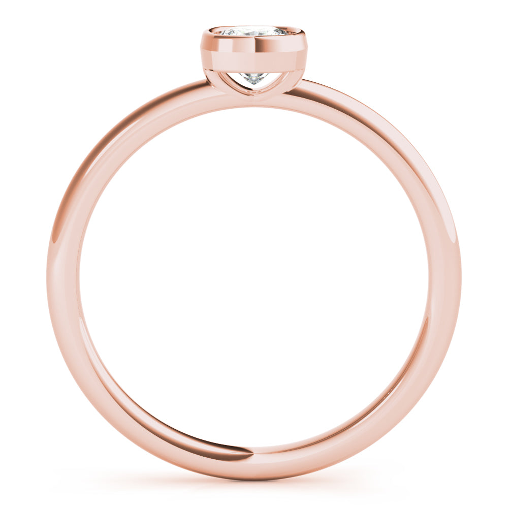 Cushion Solitaire Stackable Ring