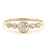 Bezel-Set Diamond with Accents Ring - Image 6