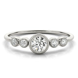 Bezel-Set Diamond with Accents Ring - Image 4