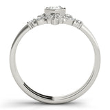 Pear-Shaped Diamond Halo Ring Set - Image 12