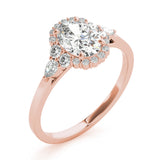 Halo Diamond Ring with Pear Accents - Image 6