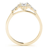 Halo Diamond Ring with Pear Accents - Image 11
