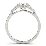 Halo Diamond Ring with Pear Accents - Image 10
