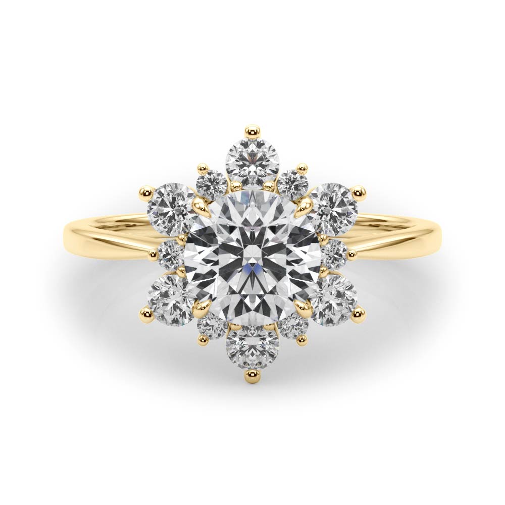 Floral Halo Diamond Ring 1 ct - Image 8