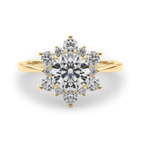 Floral Halo Diamond Ring 1 ct - Image 8