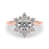 Floral Halo Diamond Ring 1 ct - Image 9