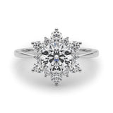 Floral Halo Diamond Ring 1 ct - Image 7