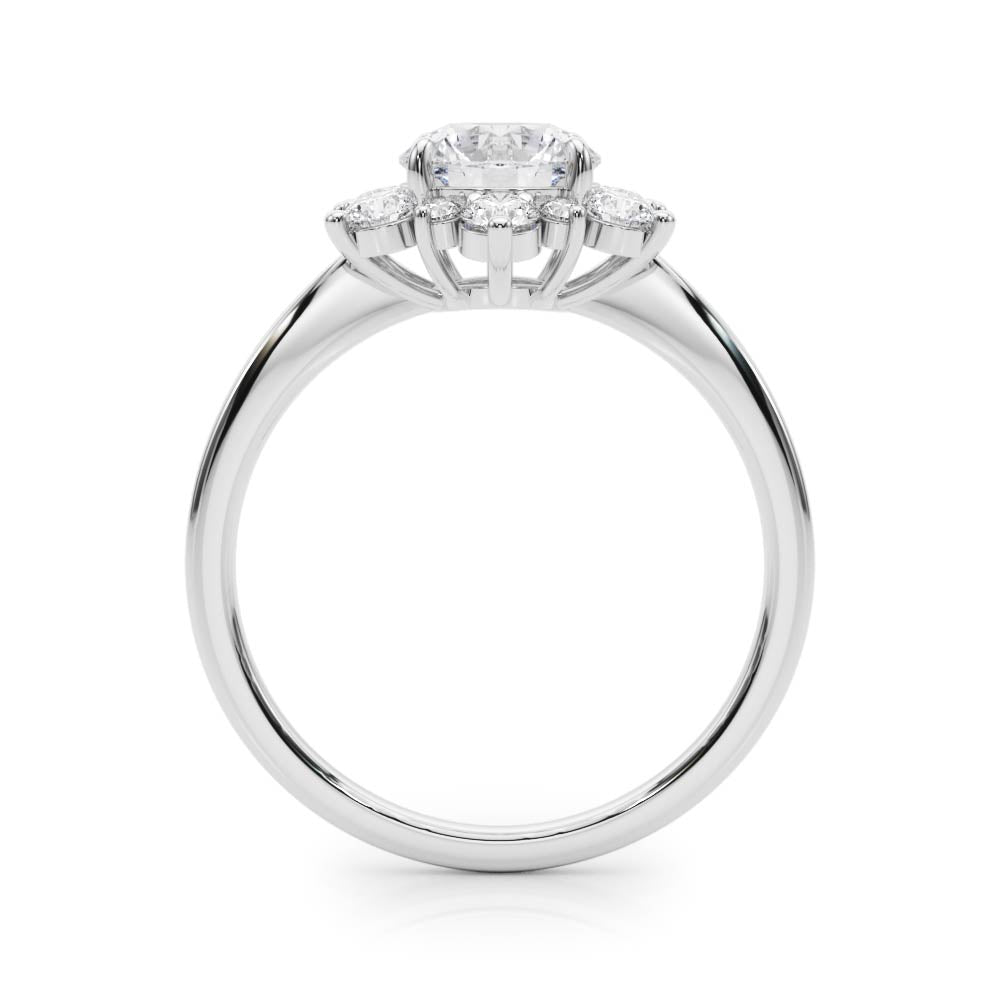 Floral Halo Diamond Ring 1 ct - Image 10