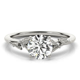 Nature-Inspired Leaf Accent Ring 1 ct - Image 7