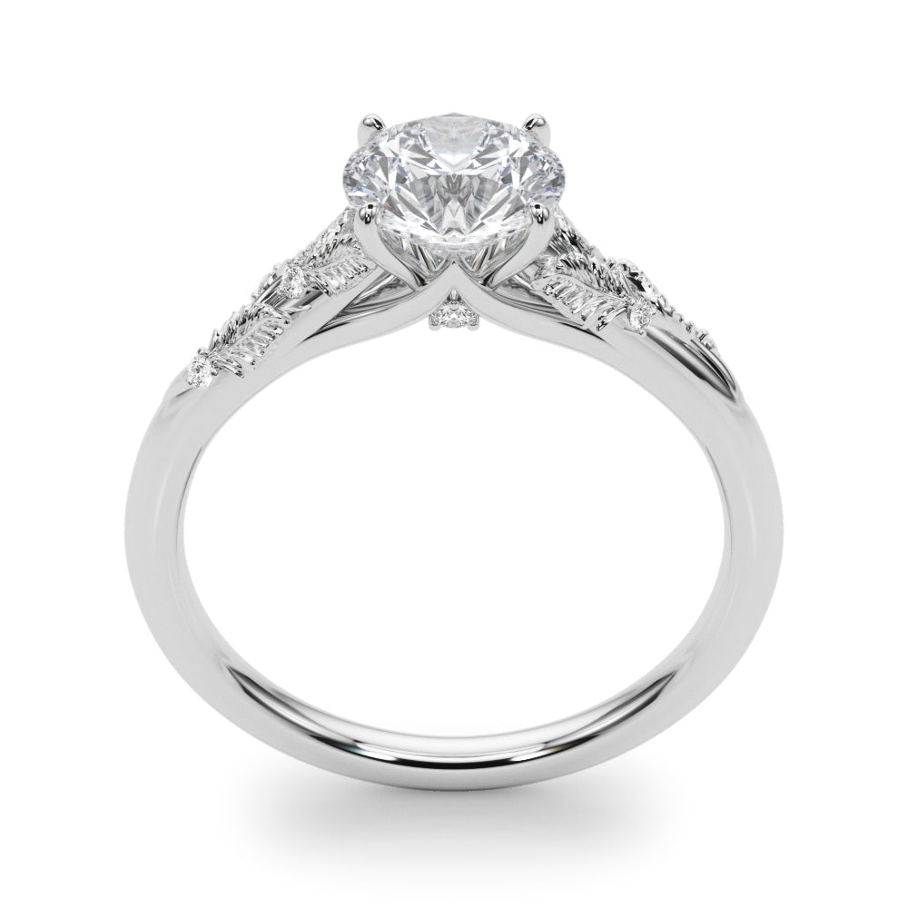 Nature-Inspired Leaf Accent Ring 1 ct - Image 13