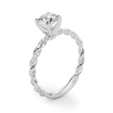 Engagement Ring with Twisted Shank - Image 13