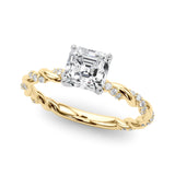 Engagement Ring with Twisted Shank - Image 9