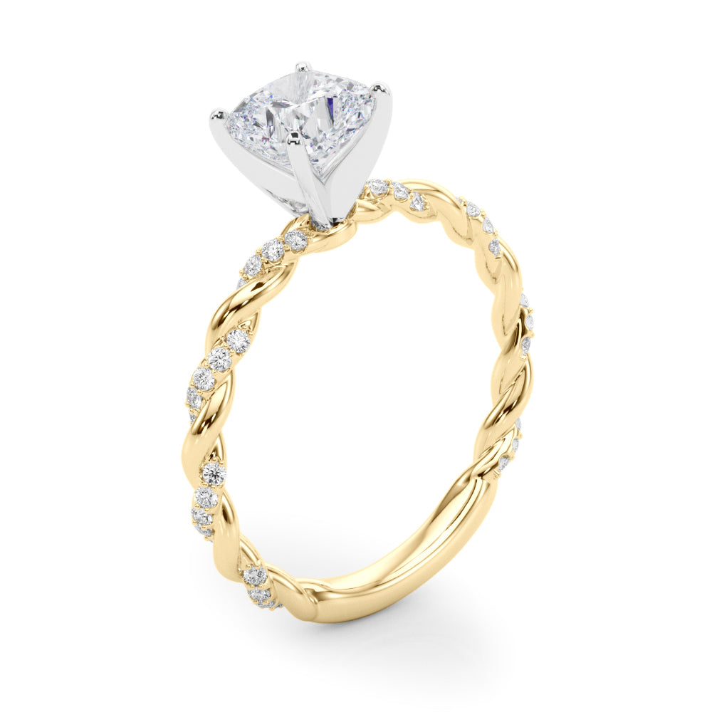 Engagement Ring with Twisted Shank - Image 24