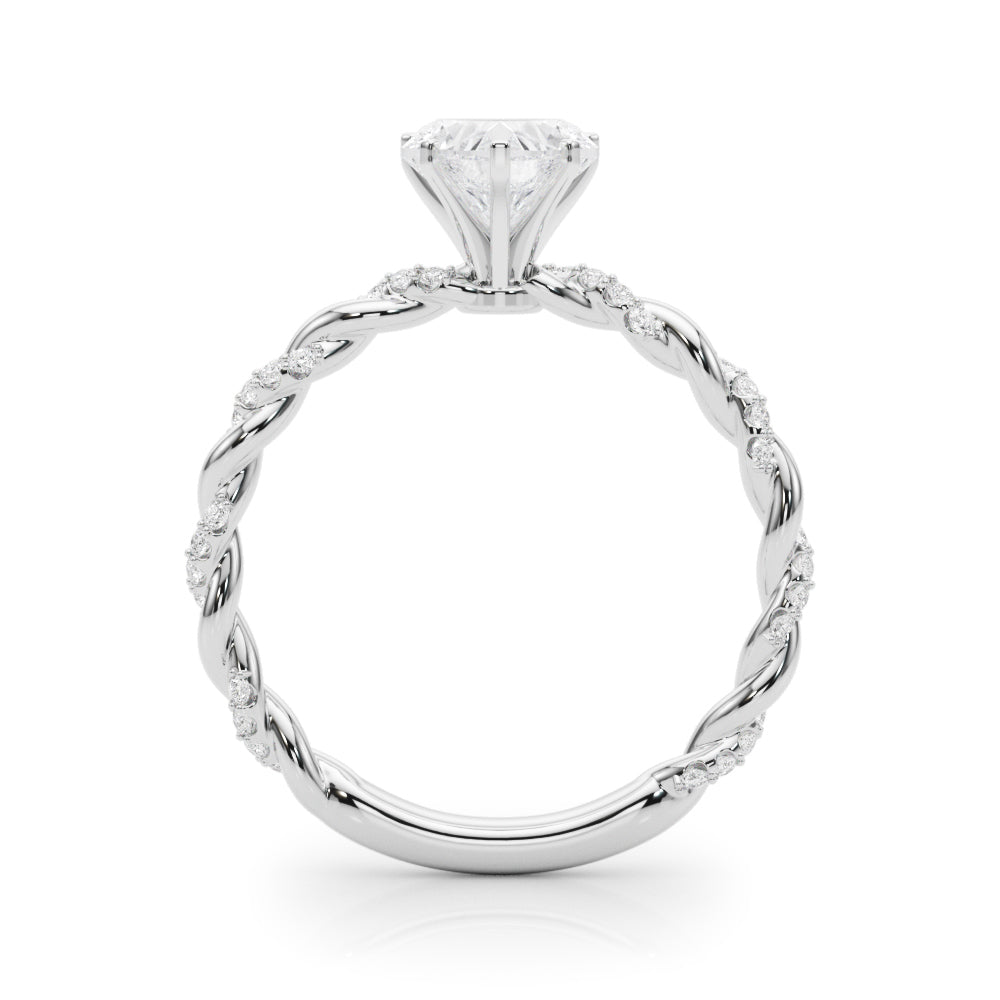 Engagement Ring with Twisted Shank - Image 29