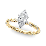 Engagement Ring with Twisted Shank - Image 3