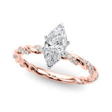 Engagement Ring with Twisted Shank - Image 17