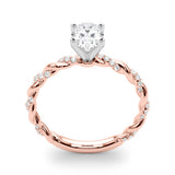 Engagement Ring with Twisted Shank - Image 31