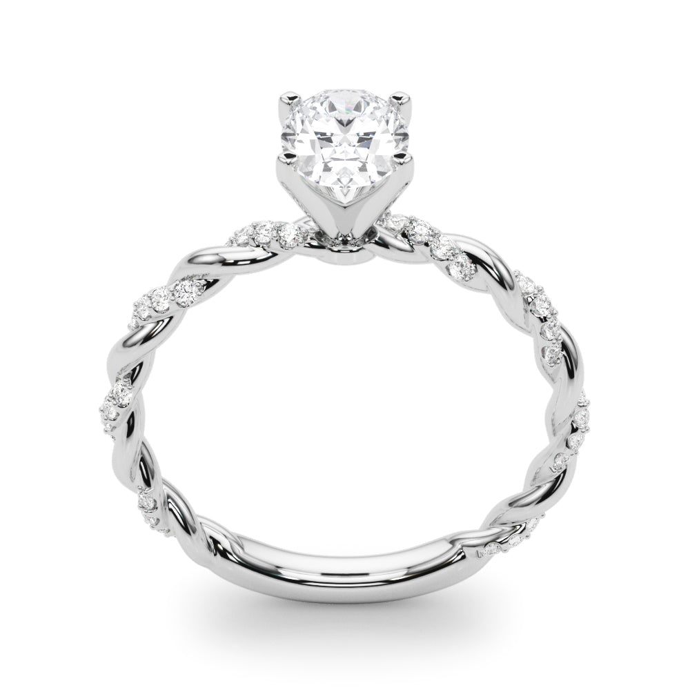 Engagement Ring with Twisted Shank - Image 19