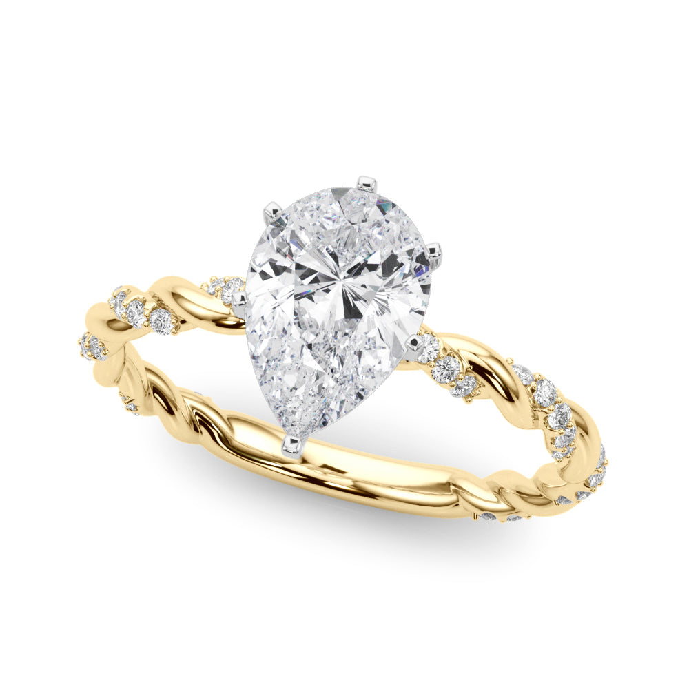 Engagement Ring with Twisted Shank - Image 41