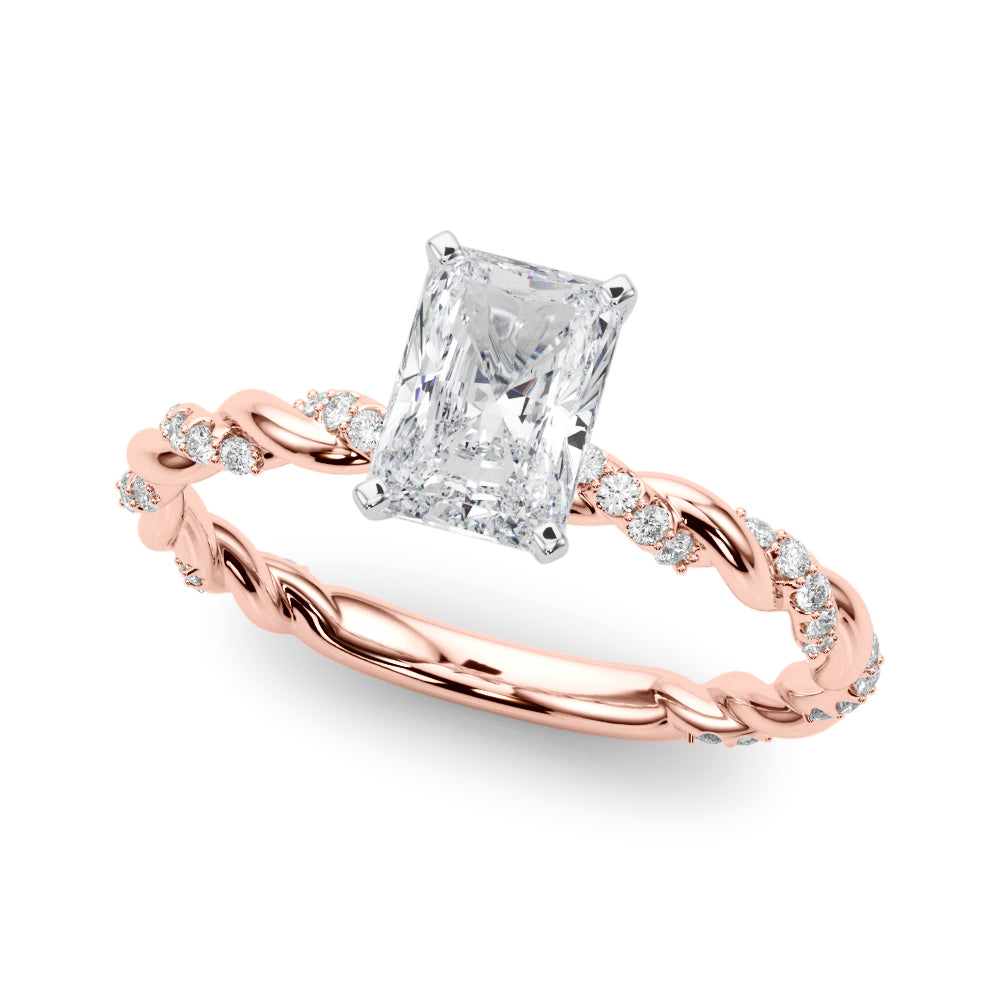 Engagement Ring with Twisted Shank - Image 33