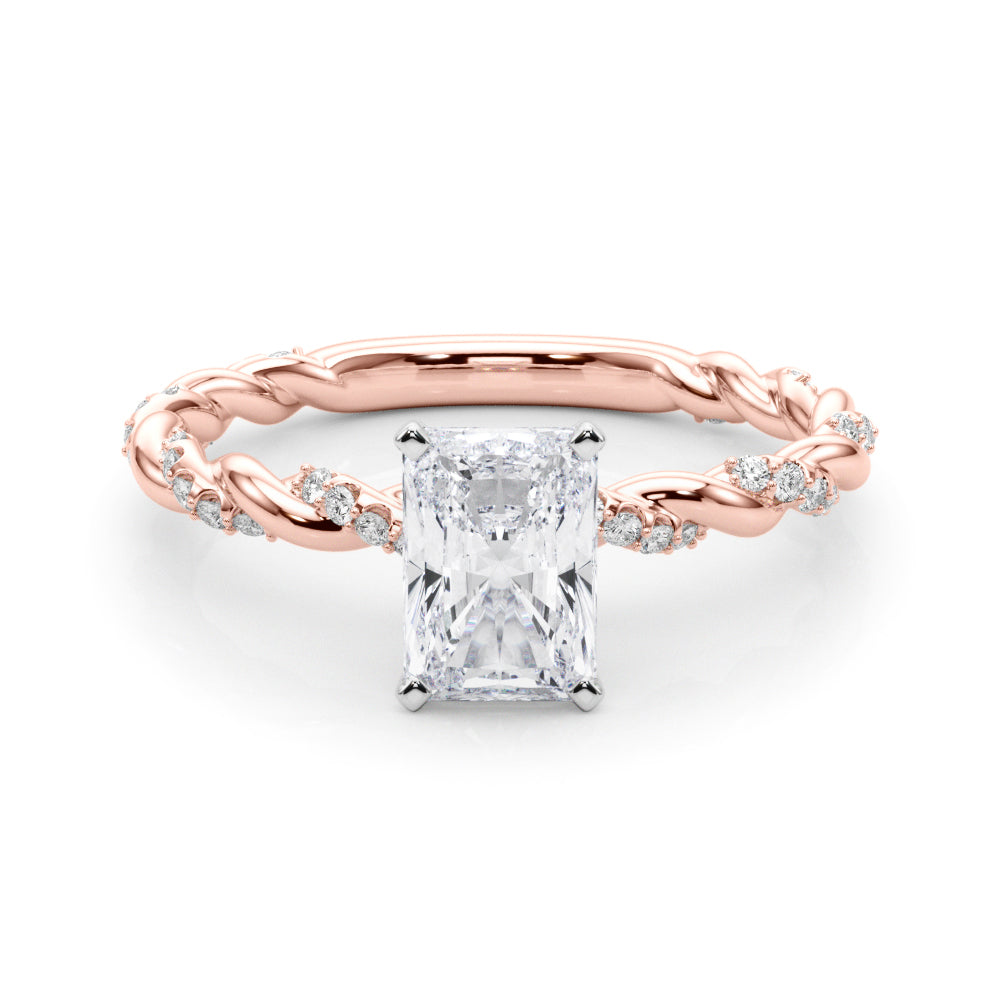 Engagement Ring with Twisted Shank - Image 21