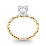 Engagement Ring with Twisted Shank - Image 23